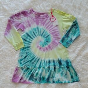 Justice Tie Dye Long Sleeve Dress Size 10 Girls NWT